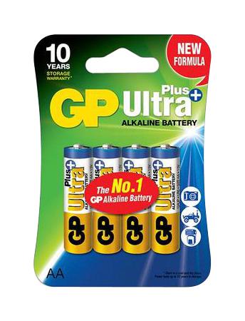 Gp Batteries Gppca15Au013 Battery, Alkaline, Aa, 1.5V, Pk4