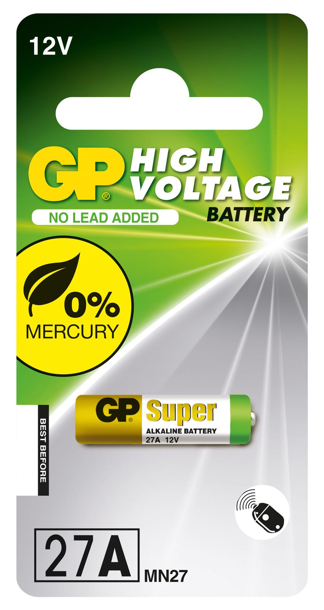 Gp Batteries Gppba27Af007 Battery, Alkaline, 12V, A27