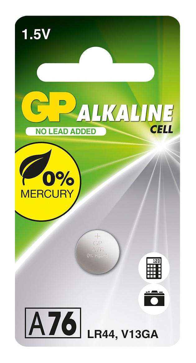 Gp Batteries Gppbaa76F061 Battery, Alkaline, 1.5V, 0.11Ah