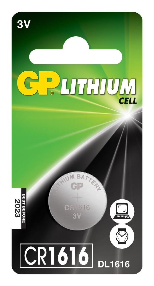 Gp Batteries Gppbl1616027 Battery, Lithium, 3V, 55Mah