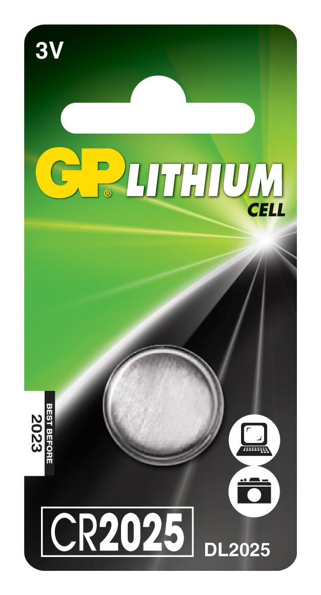 Gp Batteries Gppbl2025001 Battery, Lithium, 3V, 160Mah