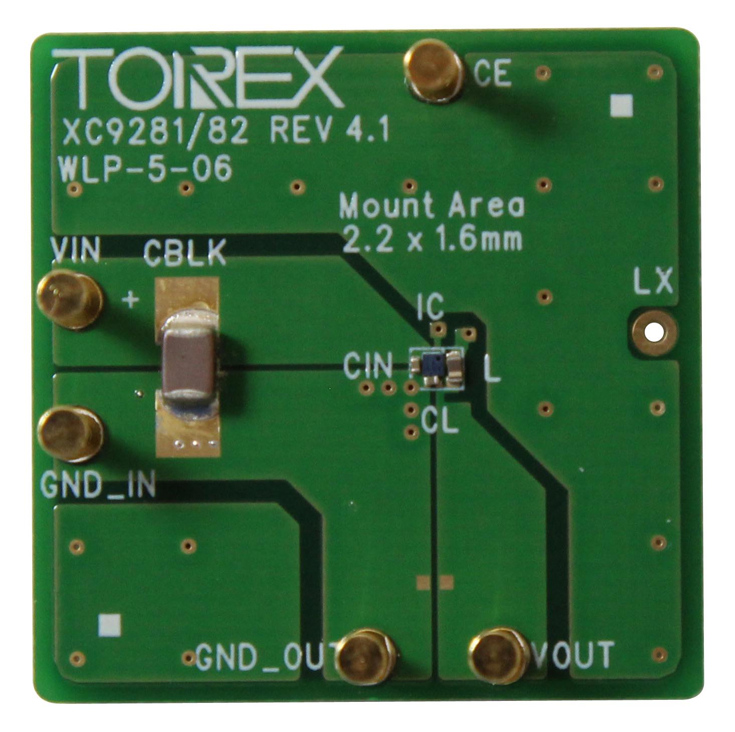 Torex Xc9281B33E0-Evb-01 Eval Board, Sync Buck Converter