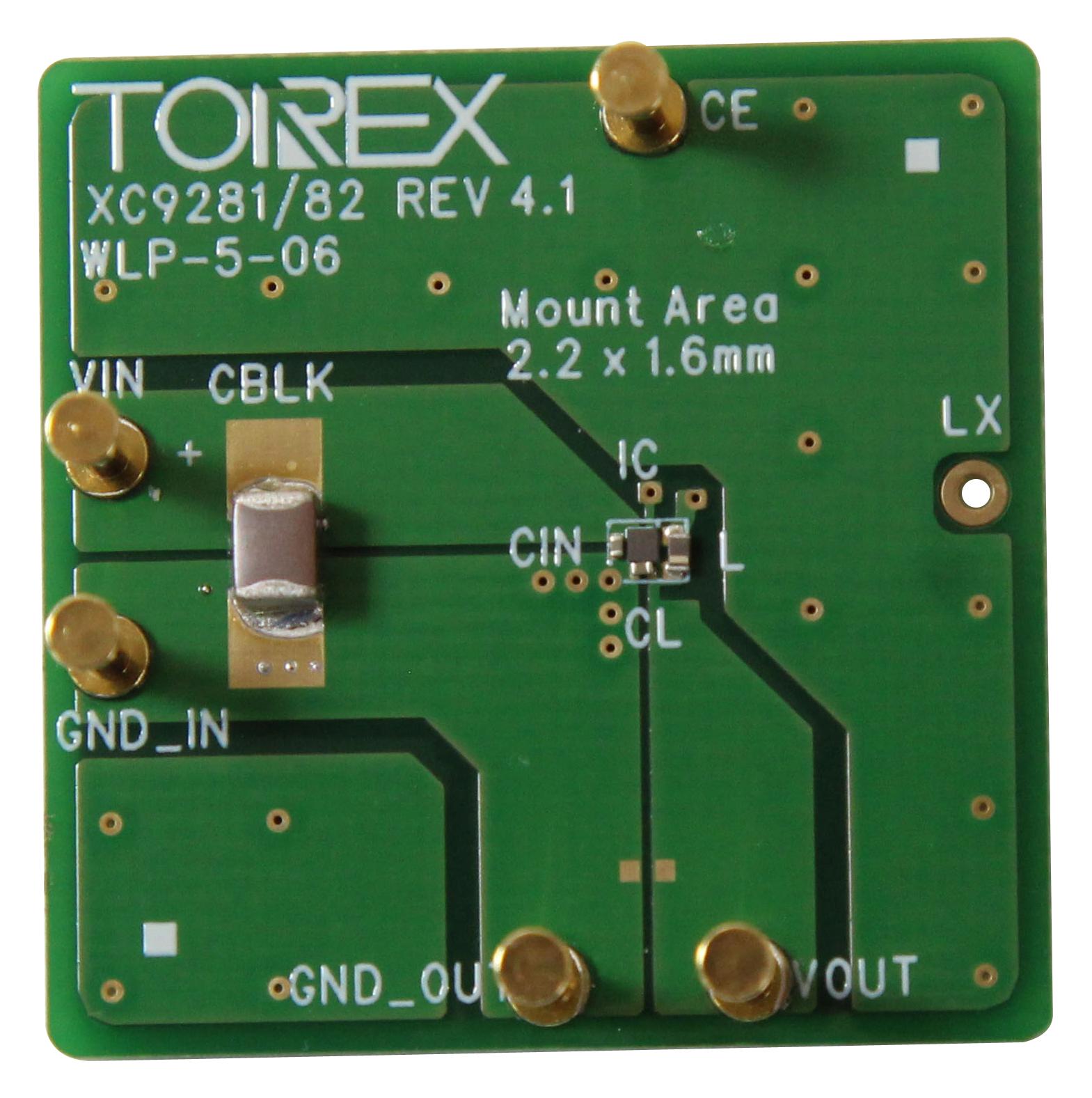 Torex Xc9282B33E0-Evb-01 Eval Board, Sync Buck Converter