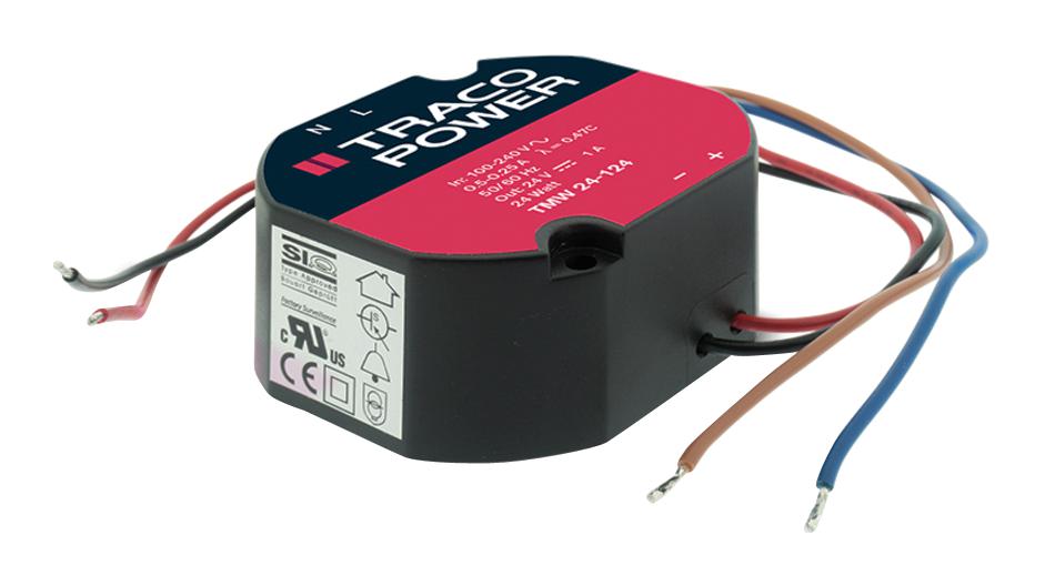 TRACO Power Tmw 24-124 Power Supply, Ac-Dc, 24V, 1A