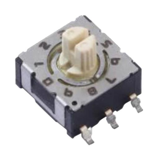 Cts 220Amb10R Rotary Coded Sw, 0.1A, 50Vdc, Bcd, 10Pos