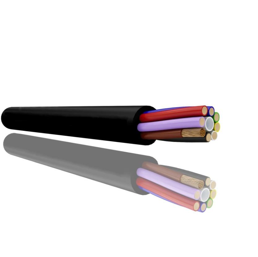 Multicomp Pro Mp007912 Multicore Cable, 8Core, 2.5mm2, 100M/blk