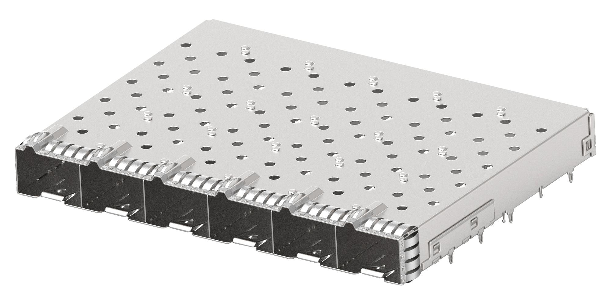 Te Connectivity 2345214-1 Sfp-Dd Cage, 6Port, Th/press-Fit