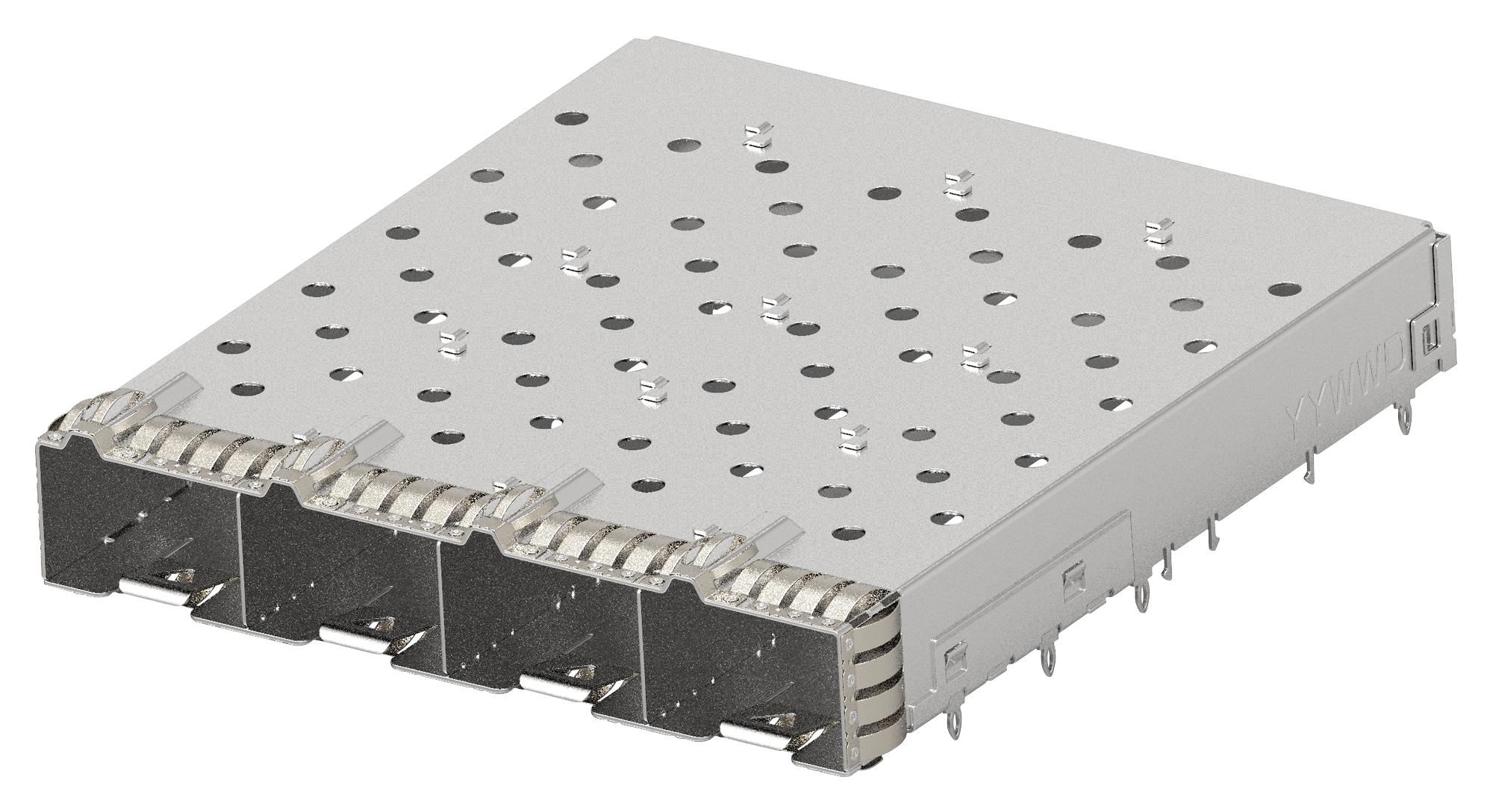 Te Connectivity 2344508-1 Sfp-Dd Cage, 4Port, Th/press-Fit