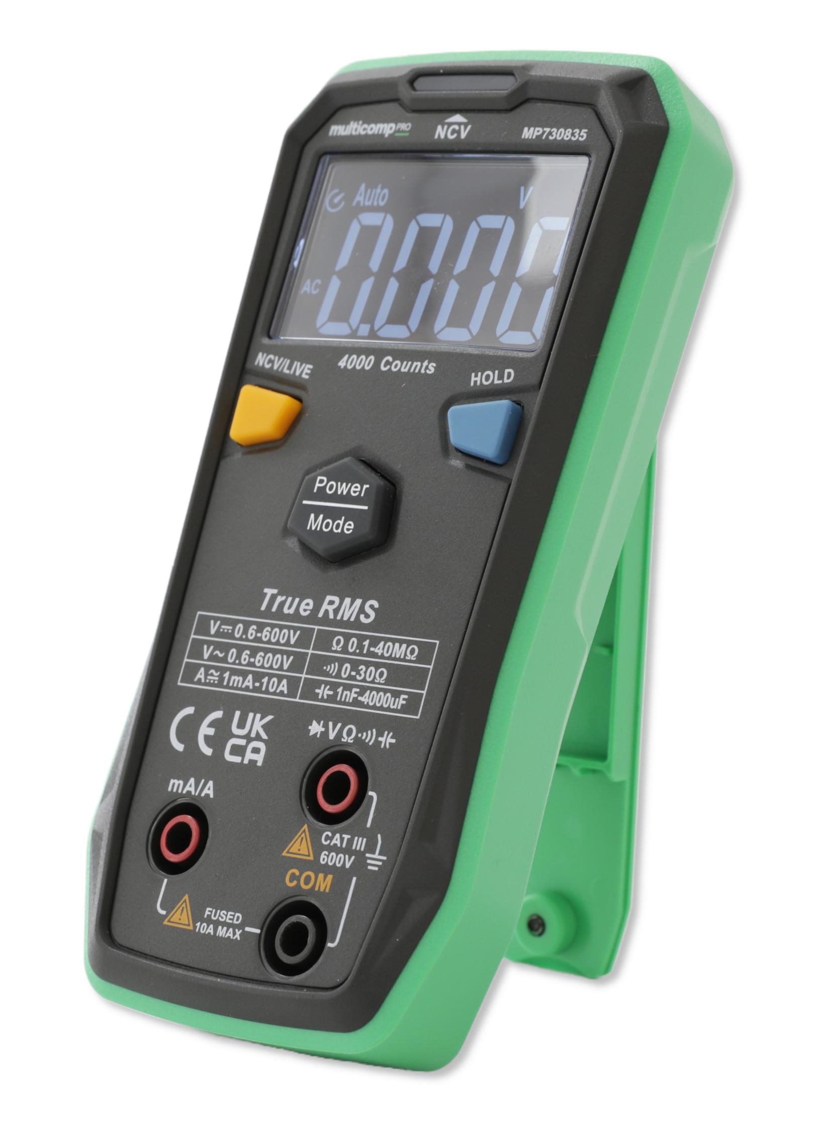 Multicomp Pro Mp730835 Digital Multimeter, Hand Held, 10A, 600V