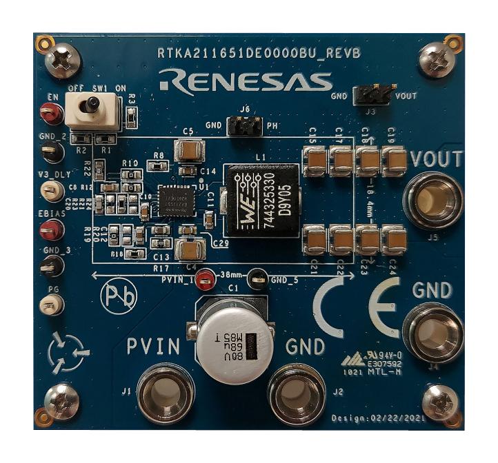 Renesas Rtka211651De0000Bu Eval Board, Synchronous Buck Regulator