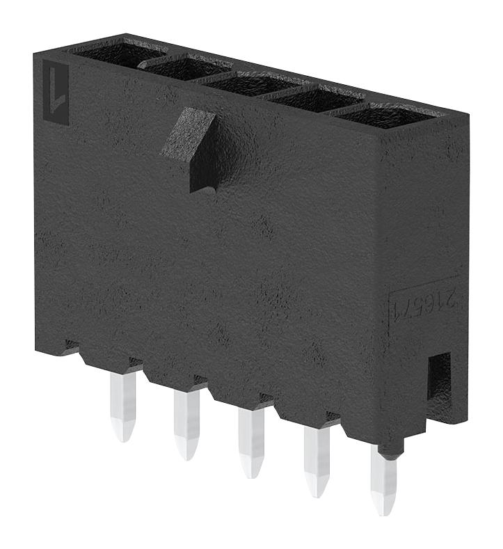 Molex 216571-1005 Connector, Header, 5Pos, 1Row, 3mm, Th