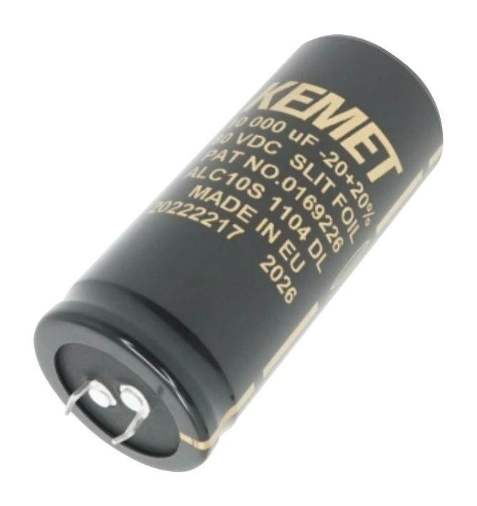 KEMET Alc10S1104Dl Capacitor, 10000Uf, 80V, Alu Elec, Snap In