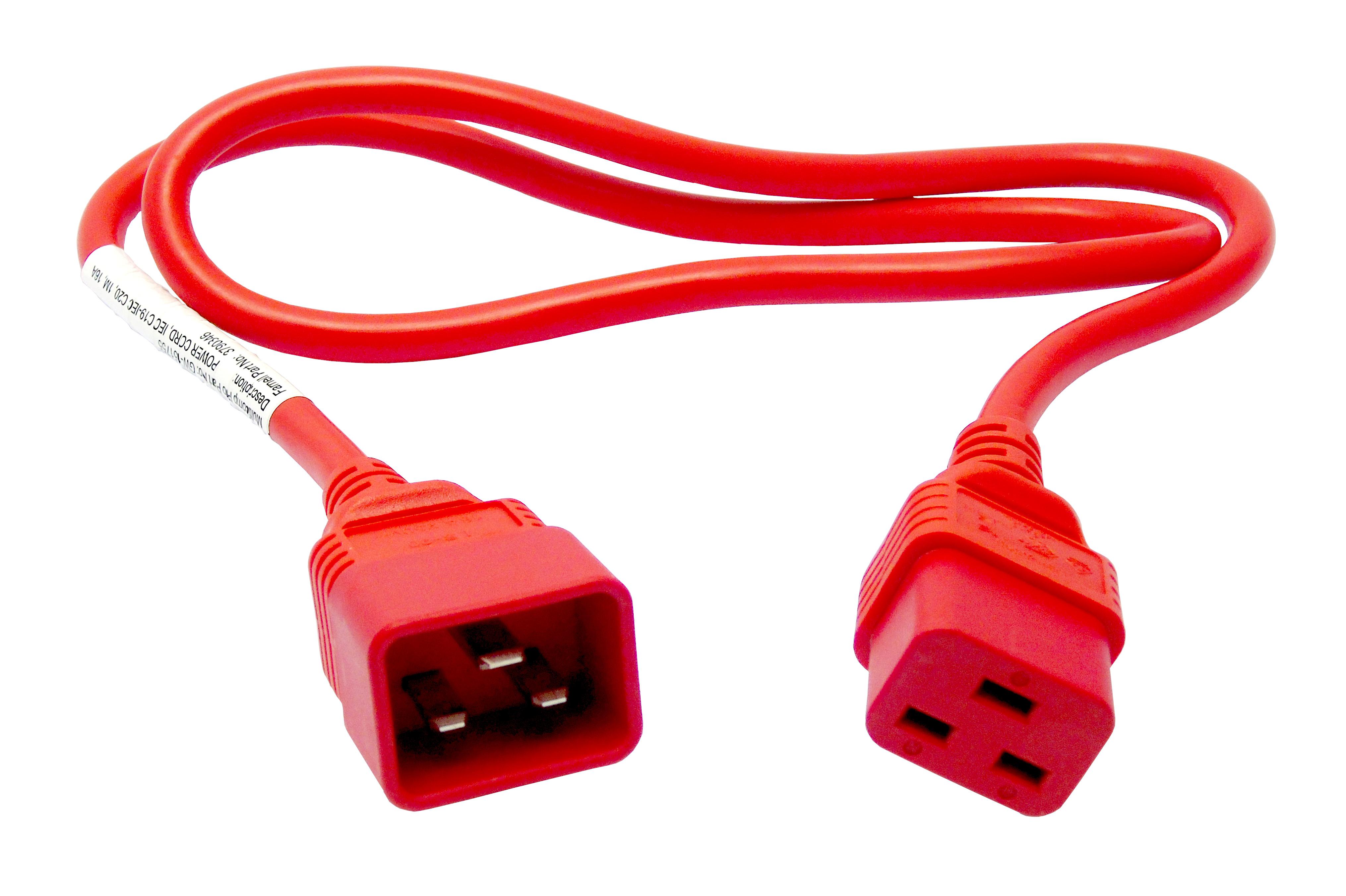 Multicomp Pro Gw-151755 Power Cord, Iec C19-Iec C20, 1M, 16A