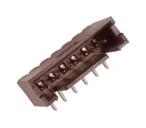 Amp Connectors / Te Connectivity 5-102203-3 Conn, R/a Header, 6Pos, 1Row, 2.54mm