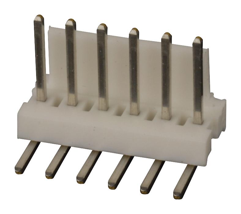 Amp Connectors / Te Connectivity 640455-6 Conn, R/a Header, 6Pos, 1Row, 2.54mm