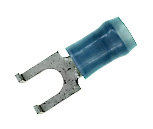 Amp Connectors / Te Connectivity 320861 Crimp Terminal, Fork, #6, 14Awg, Blue