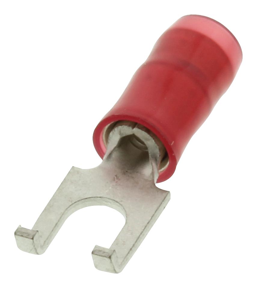 Amp Connectors / Te Connectivity 322777 Crimp Terminal, Fork, #6, 16Awg, Red