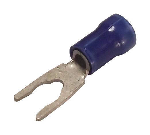 Amp Connectors / Te Connectivity 53244-2 Crimp Terminal, Fork, #8, 14Awg, Blue