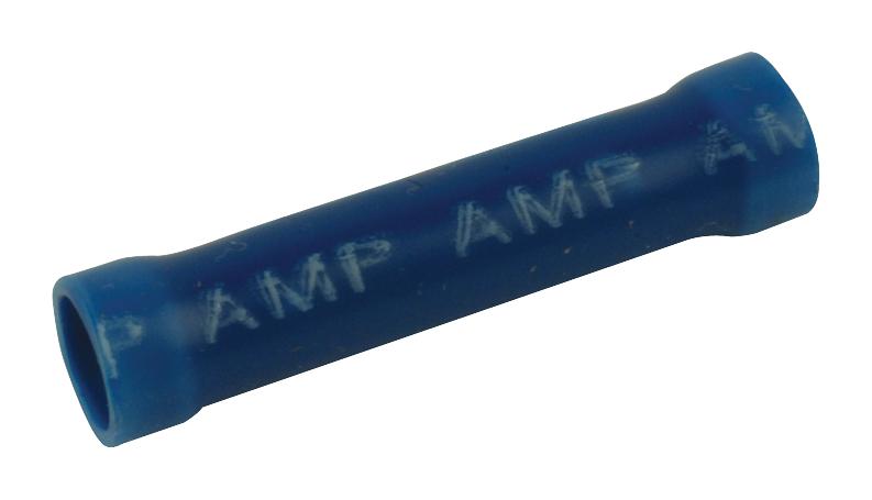 Amp Connectors / Te Connectivity 2-34071-1 Terminal, Butt Splice, 14-16Awg, Blue