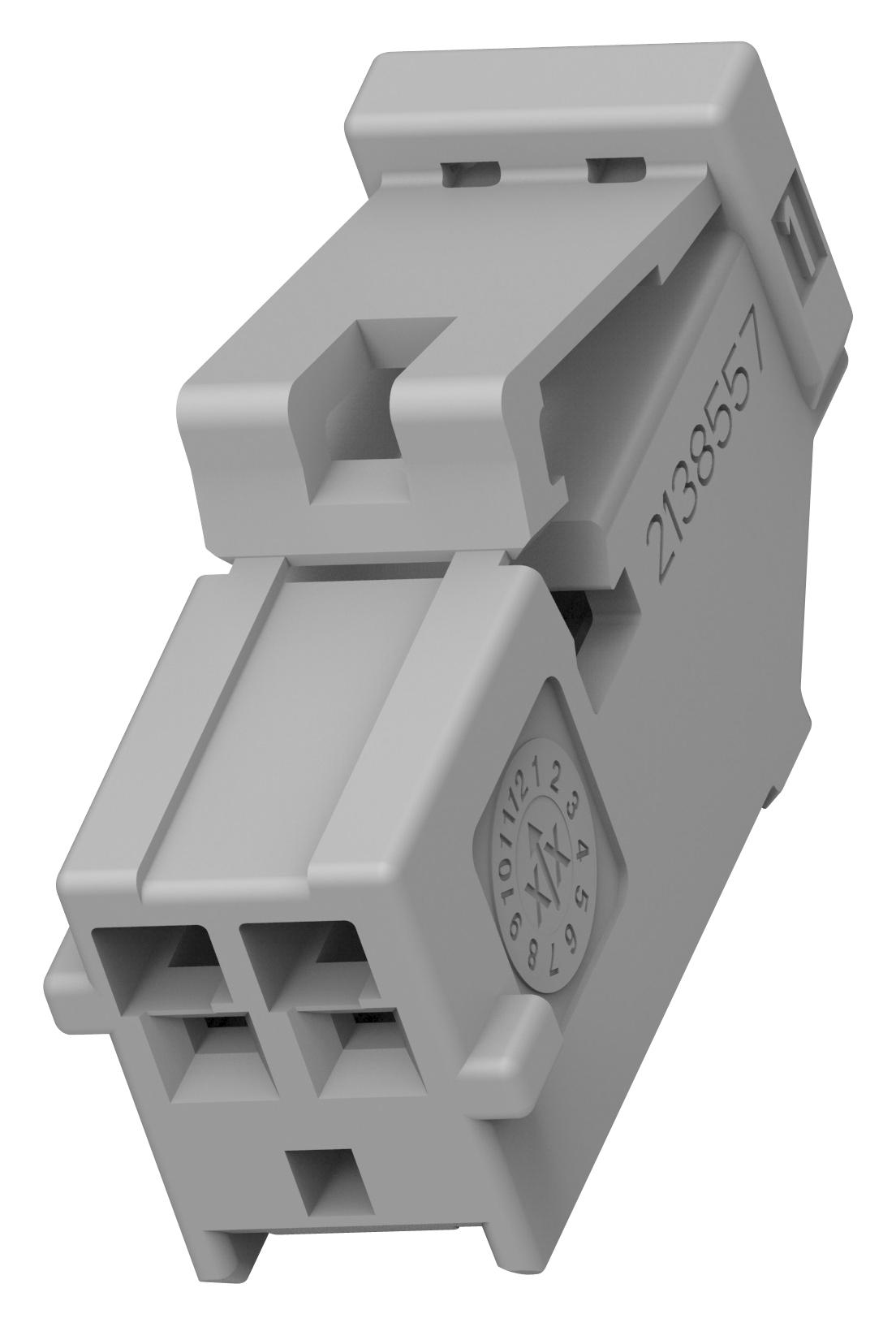 Te Connectivity 2138557-2 Automotive Housing, Plug, 2Pos, Grey