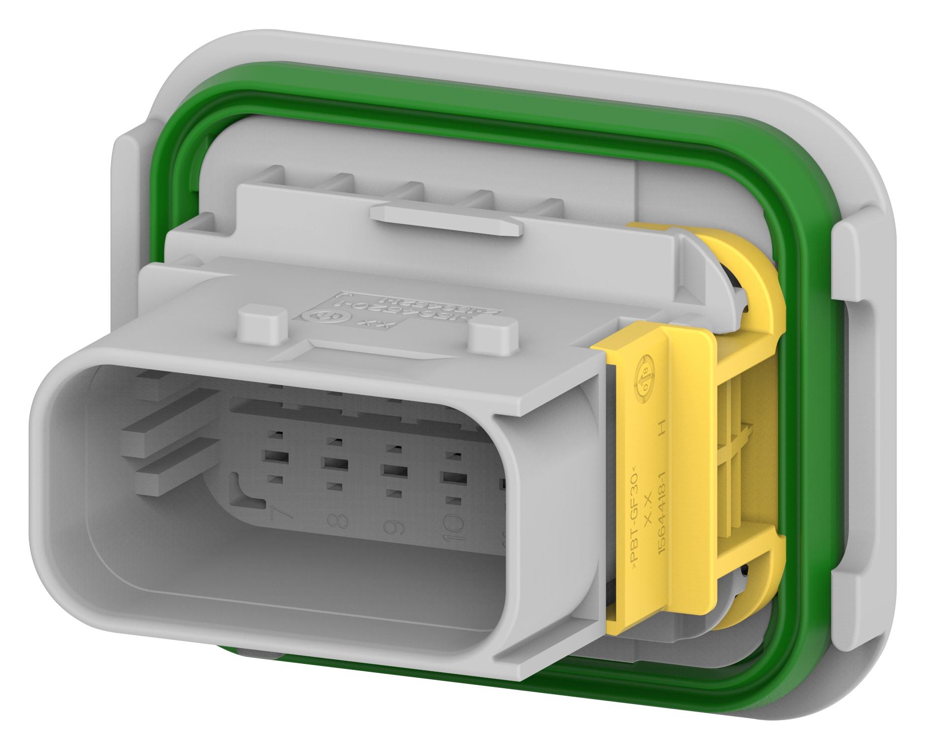 Amp Connectors / Te Connectivity 2-1564520-1 Automotive Housing, Plug, 12Pos, Grey