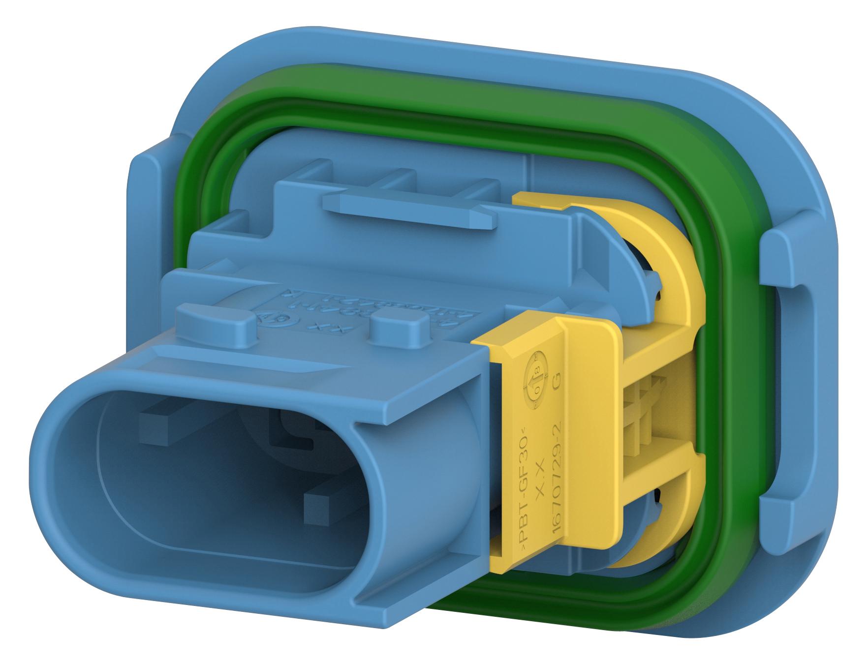 Te Connectivity 4-1703841-1 Automotive Housing, Plug, 2Pos, Blue