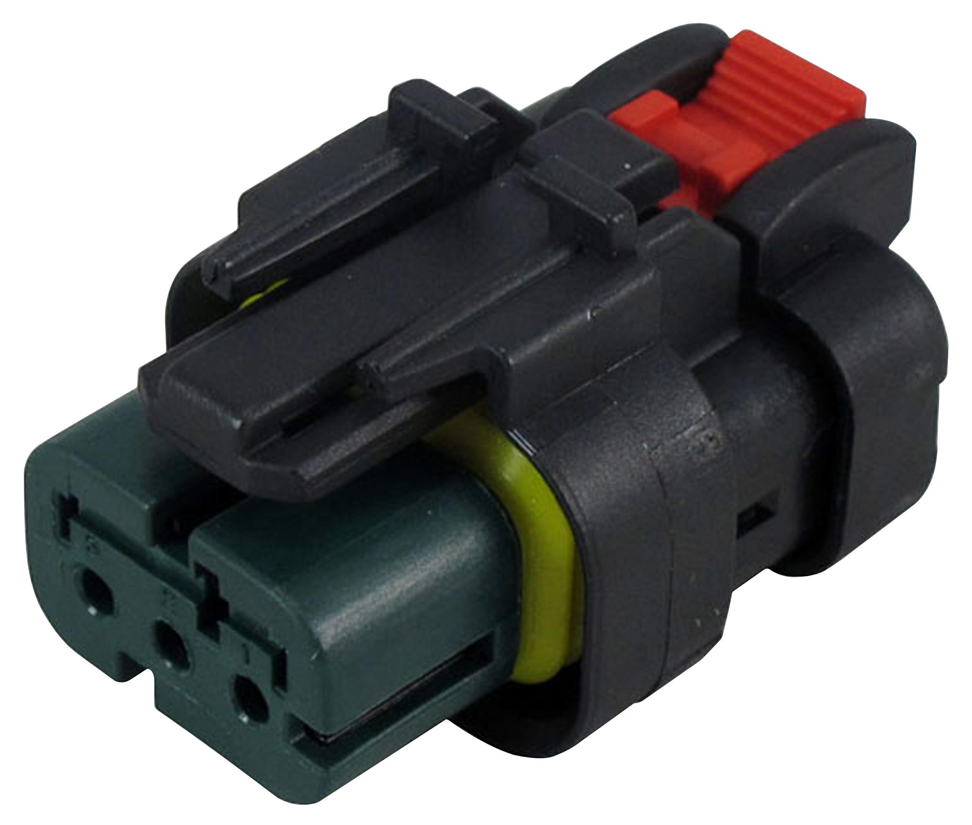 Amp Connectors / Te Connectivity 776429-4 Automotive Housing, Plug, 3Pos, Green