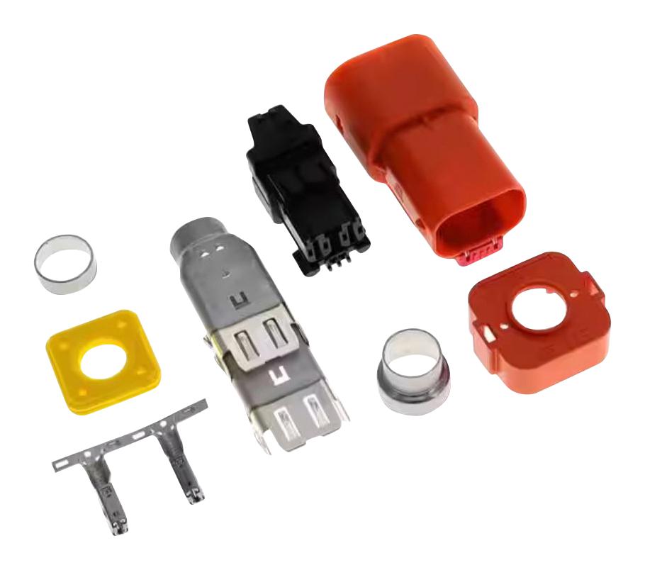 Deutsch Connectors / Te Connectivity Yhva630-2Phm-6mm-A Automotive Housing, Plug, 2Pos, Orange