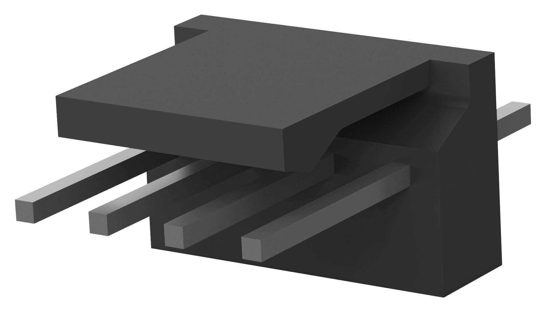 Amp Connectors / Te Connectivity 3-647050-4 Conn, Header, 4Pos, 1Row, 2.54mm