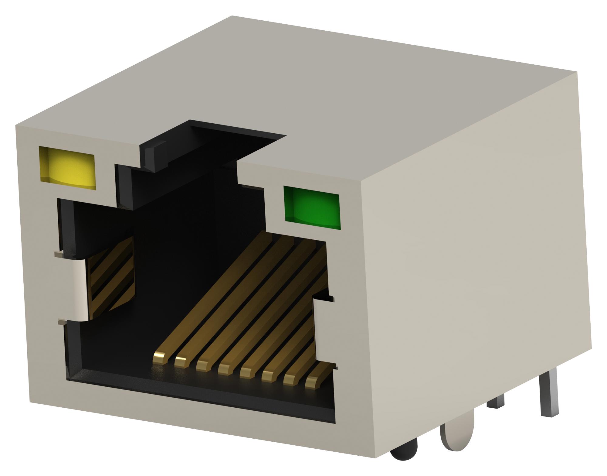 Te Connectivity 1-1734795-1 Rj45 Connector, R/a Jack, 1Port, Th