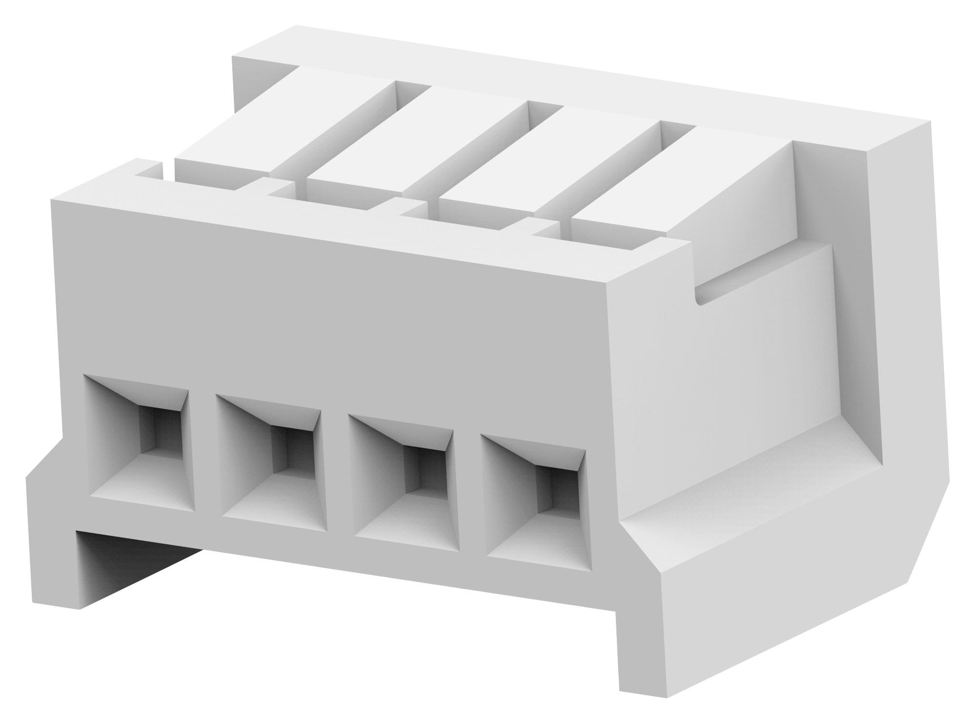 Amp Connectors / Te Connectivity 172142-4 Connector Housing, Rcpt, 4Pos, 2.5mm