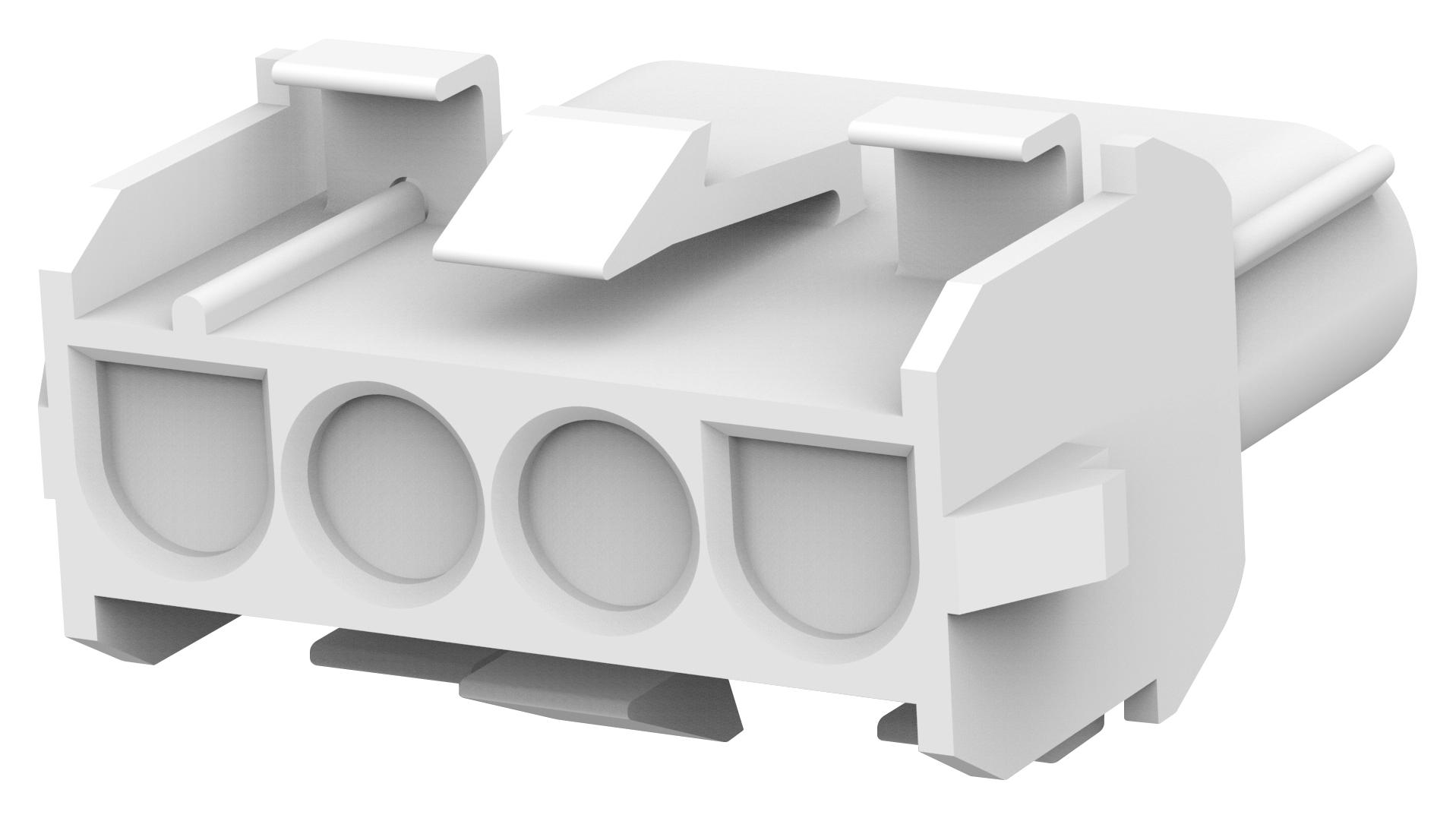 Te Connectivity 2-480703-0 Connector Housing, Rcpt, 4Pos, 6.35mm