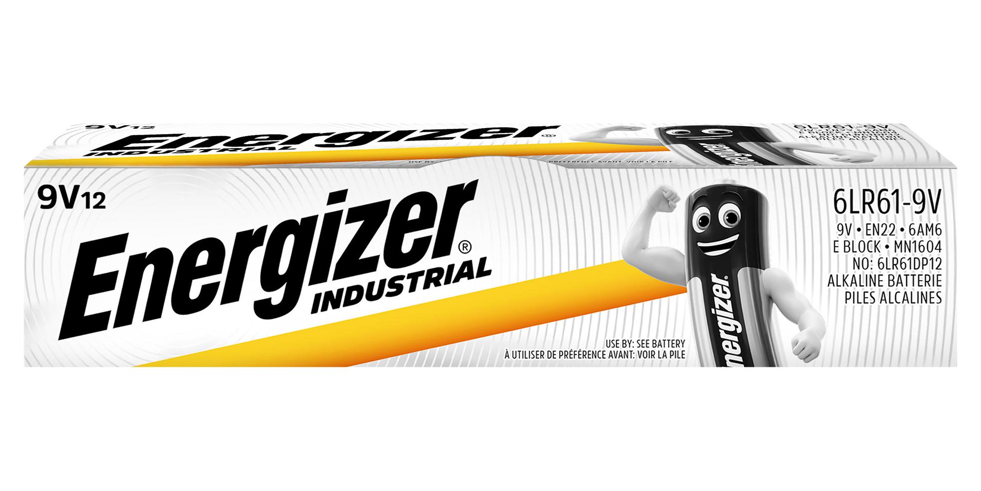 Energizer E300824600 Battery, Zinc Manganese Dioxide, 9V