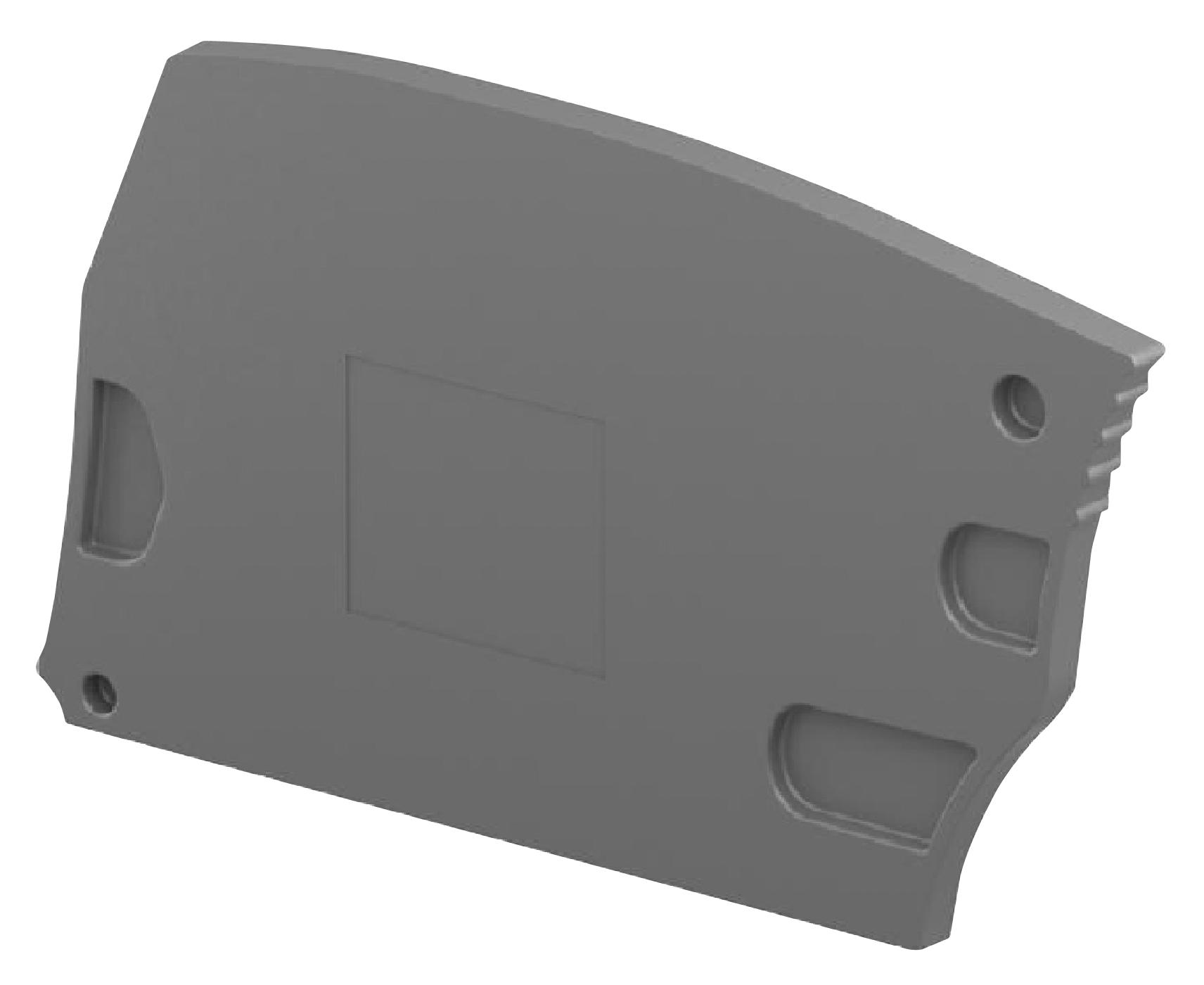 Entrelec TE Connectivity 1Snk505911R0000 End Section Cover, Dark Grey, Polyamide