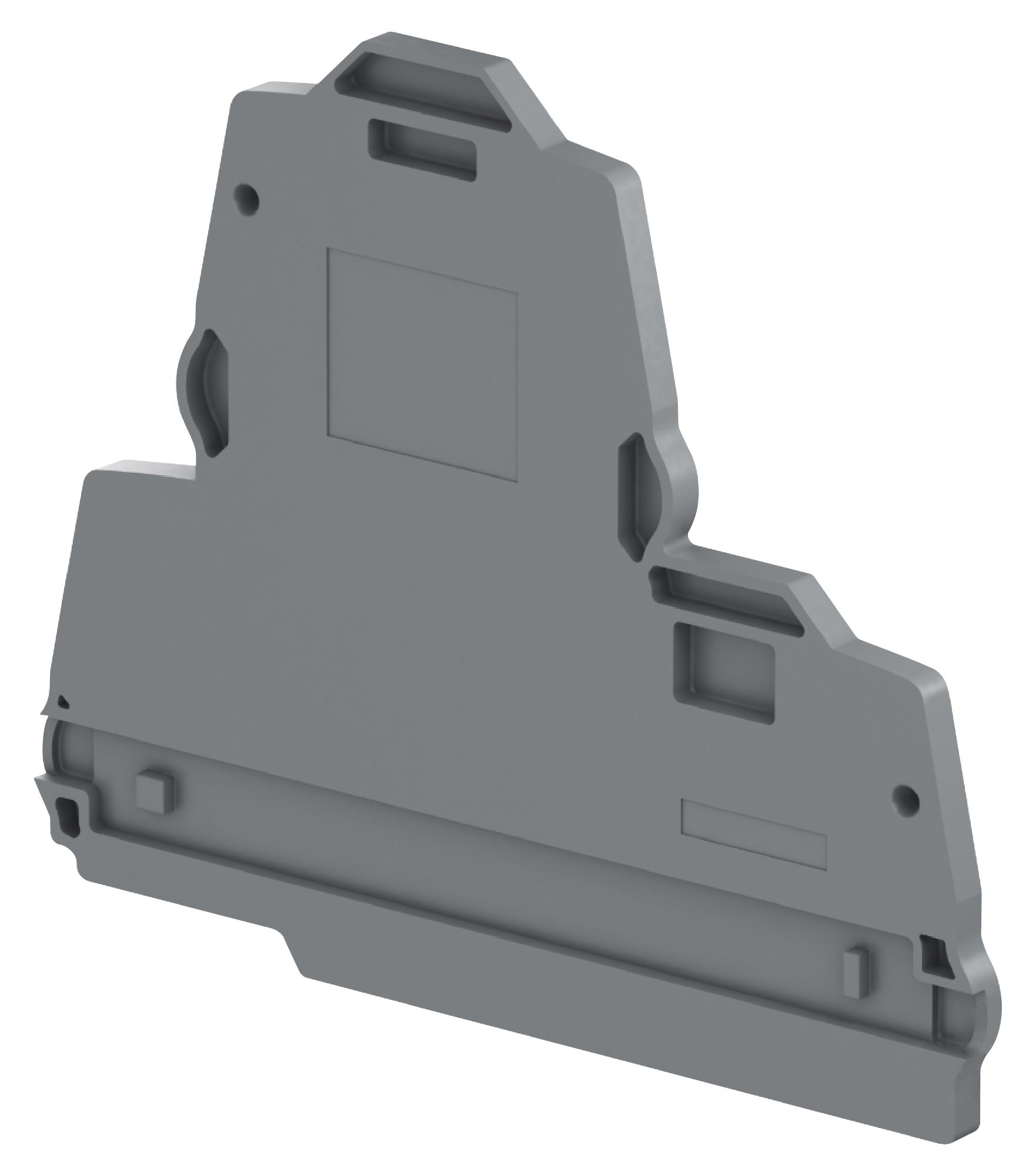 Entrelec TE Connectivity 1Snk505960R0000 End Section Cover, Dark Grey, Polyamide