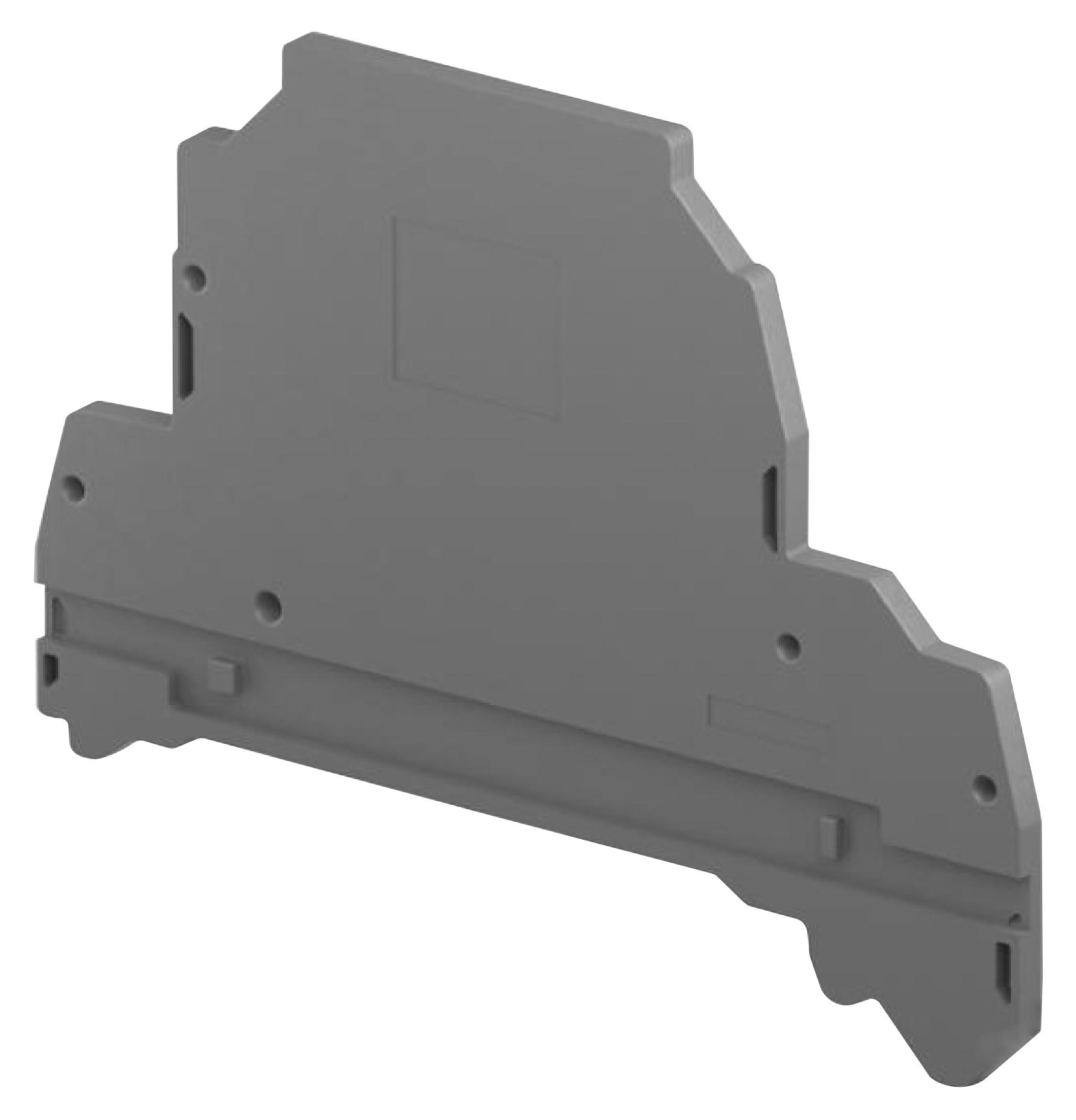 Entrelec TE Connectivity 1Snk508911R0000 End Section Cover, Dark Grey, Polyamide