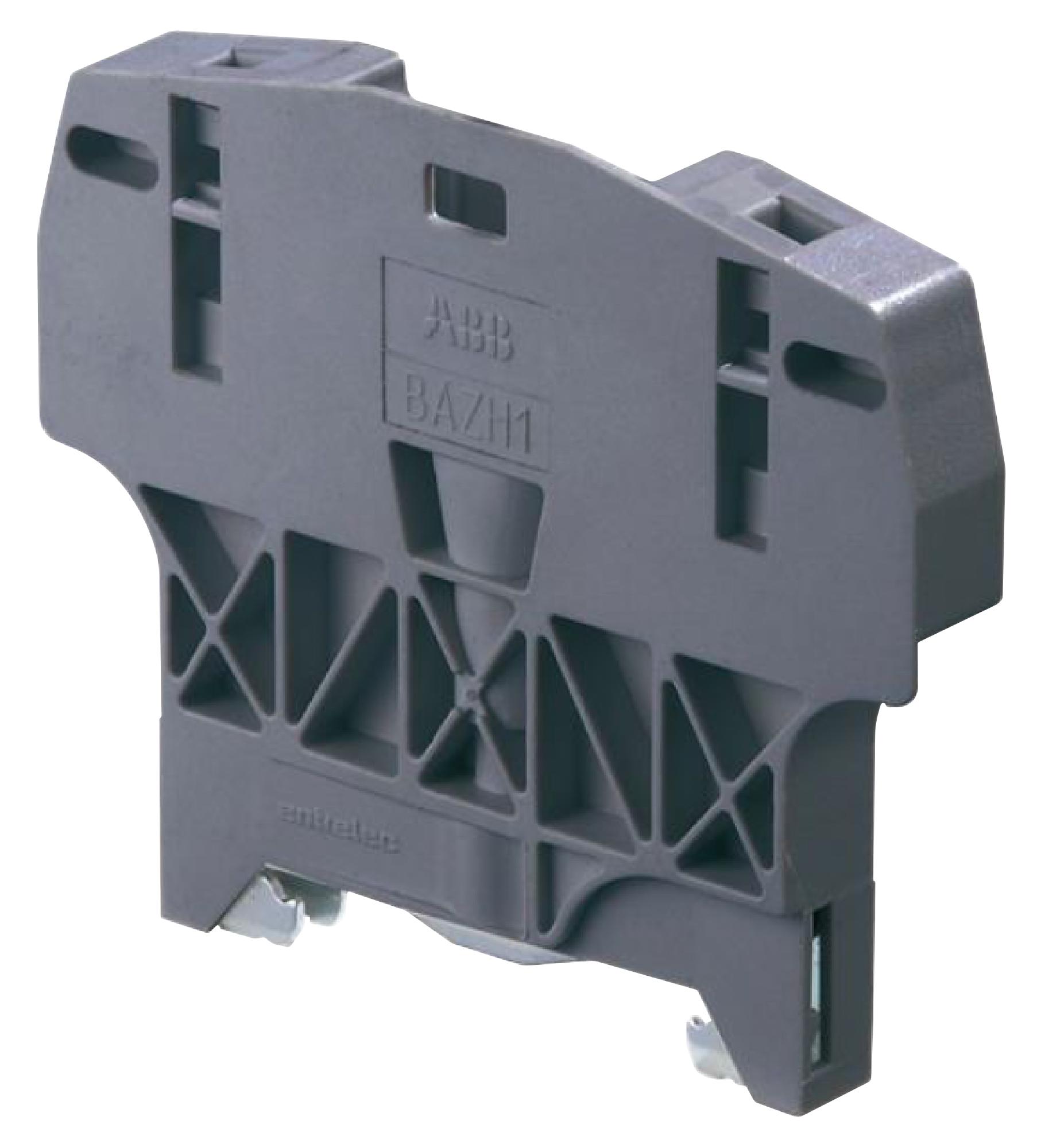 Entrelec TE Connectivity 1Snk900102R0000 End Stop, 10mm, Dark Grey, Polyamide