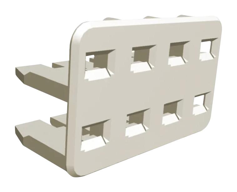 Amp Connectors / Te Connectivity 1-174983-1 Double Lock Plate, 8Pos, Natural, Hb