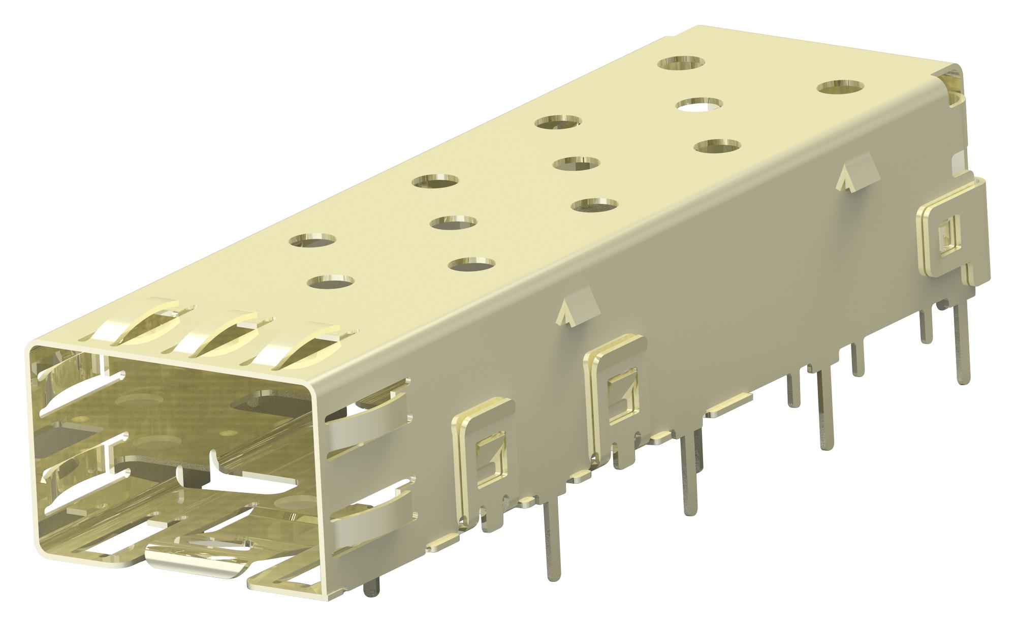 Te Connectivity 2227303-3 Sfp Cage, 1Port, Through Hole