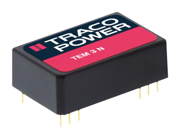 TRACO Power Tem 3-1213N Dc-Dc Converter, 15V, 0.2A