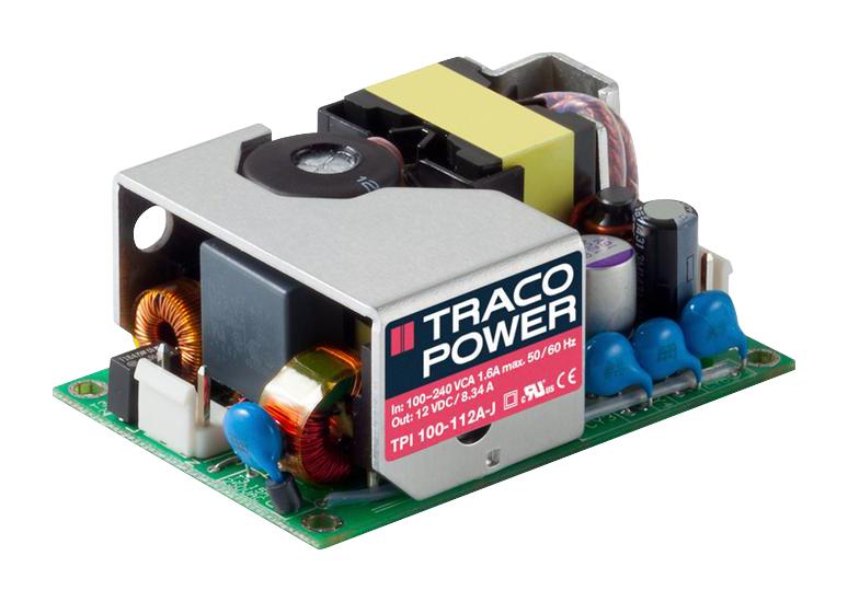 TRACO Power Tpi 100-112A-J Power Supply, Ac-Dc, 12V, 8.34A