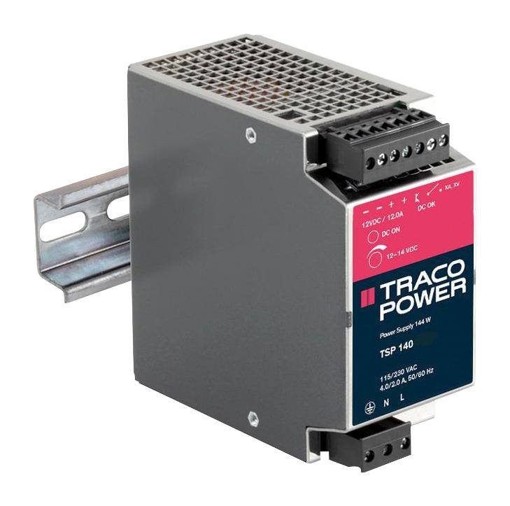 TRACO Power Tsp 140-112 Ex Power Supply, Ac-Dc, 12V, 12A