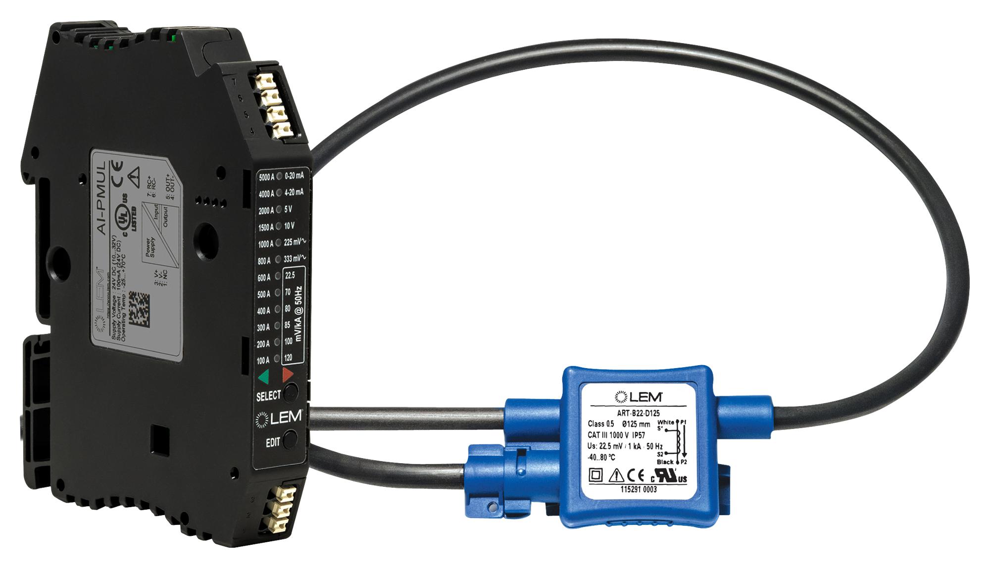 Lem Art-D125/sp3 W. Ai-Pmul Rogowski Coil Signal Condition, Push-In
