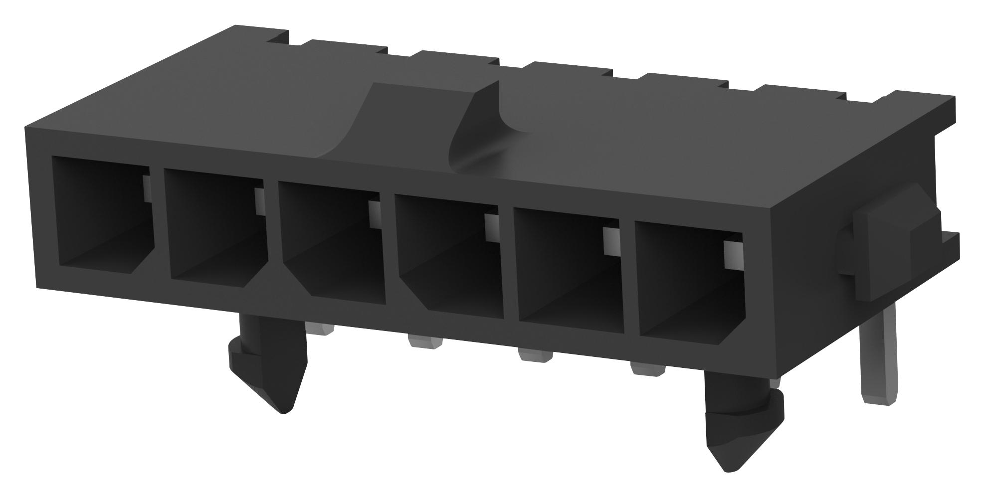 Amp Connectors / Te Connectivity 2-1445055-6 Conn, R/a Header, 6Pos, 1Row, 3mm