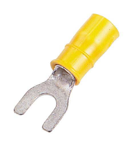 Amp Connectors / Te Connectivity 34176 Crimp Terminal, Fork, #10, 10Awg, Yellow