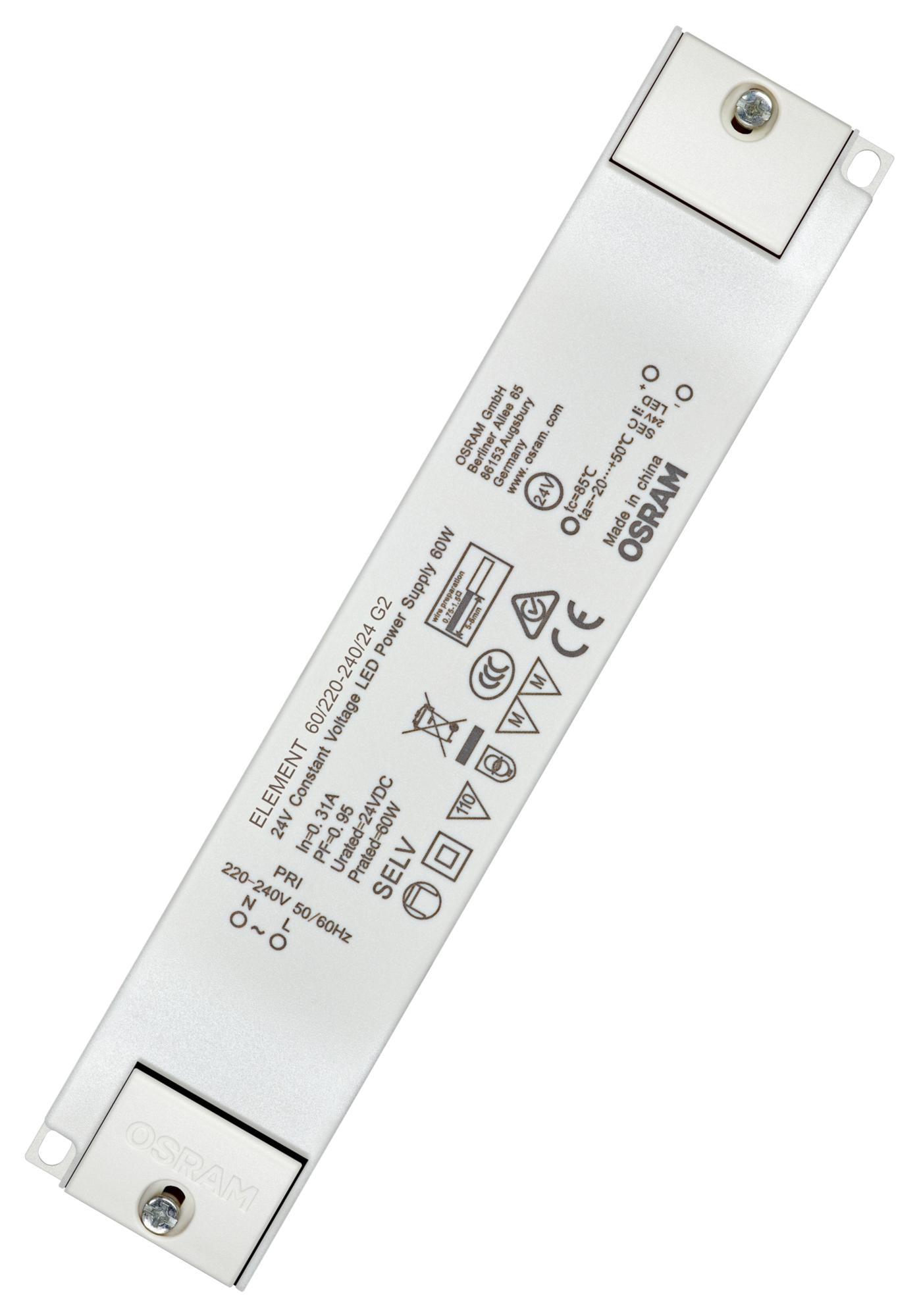 Osram Element-60/220-240/24-G2 Led Driver/psu, Constant Volt, 60W