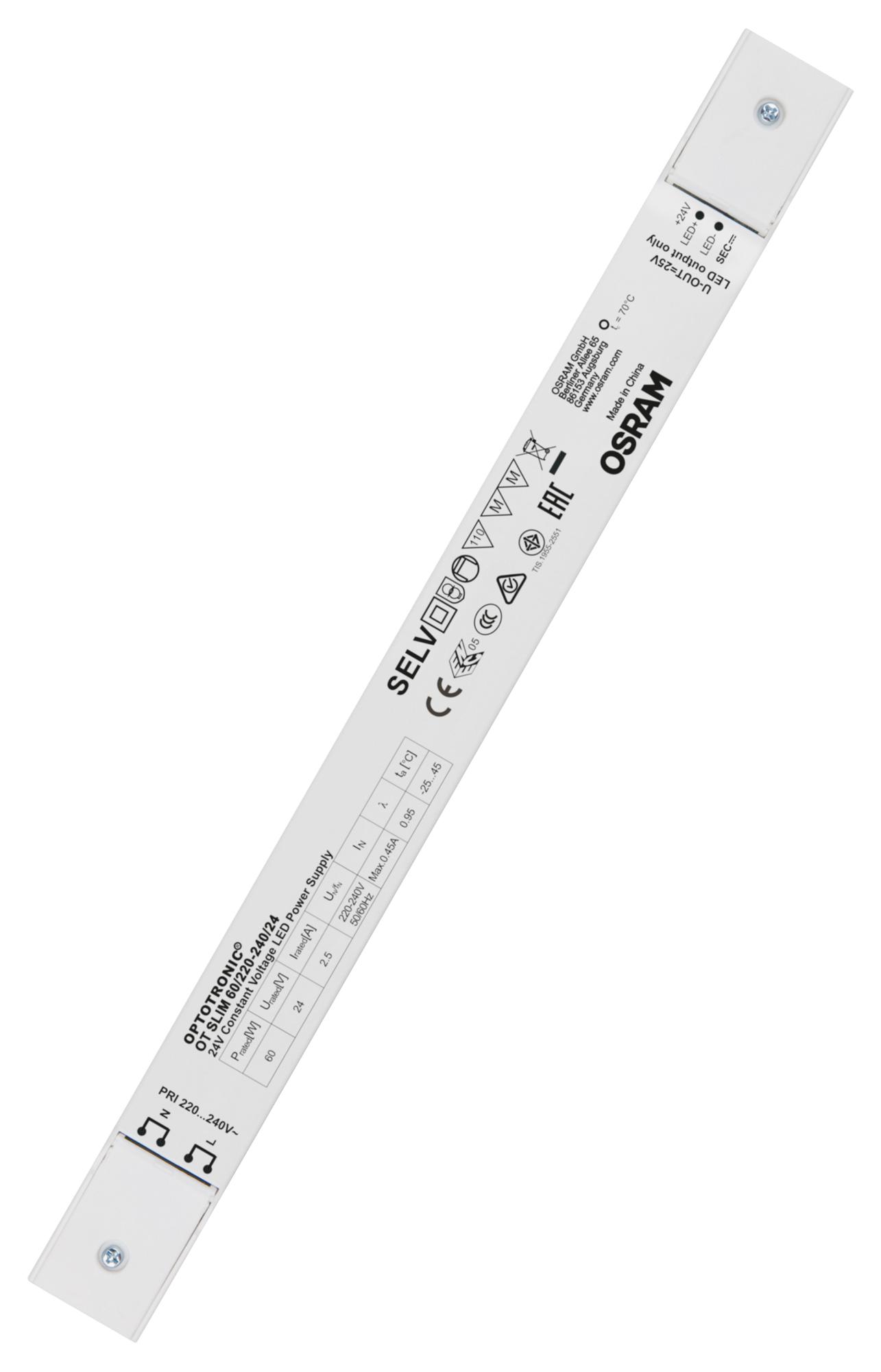 Osram Ot-Slim-60/220-240/24 Led Driver/psu, Constant Volt, 60W