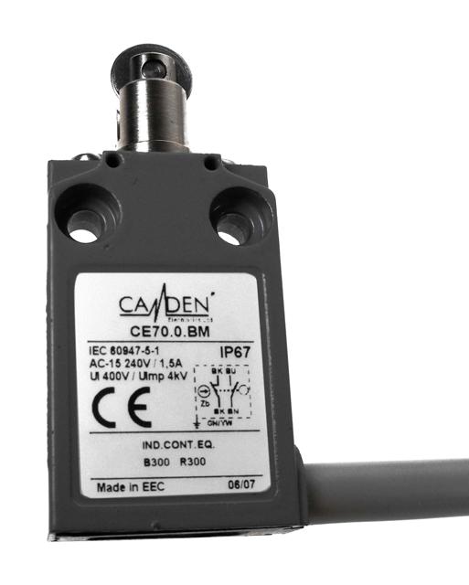 CamdenBoss Ce70.0.bm Limit Sw, Roller Plunger, 15V, 400Vdc