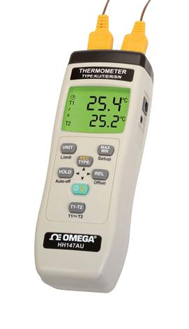 Omega Hh147Au Digital Thermometer, -250 To 1767 Deg C