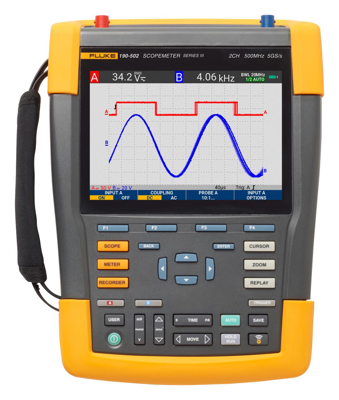 Fluke Fluke-190-502-Iii Hand Held Oscilloscopes, Lcd, 500Mhz